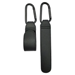 Gancho de aluminio y cuero sintético para cochecito bebé