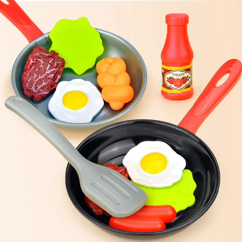Juego de simulación de cocina para niños, juego de cocina en miniatura, utensilios de cocina de comida de imitación, olla, sartén, casa de juego de cocina, juguete para niña y niño - imagen 3