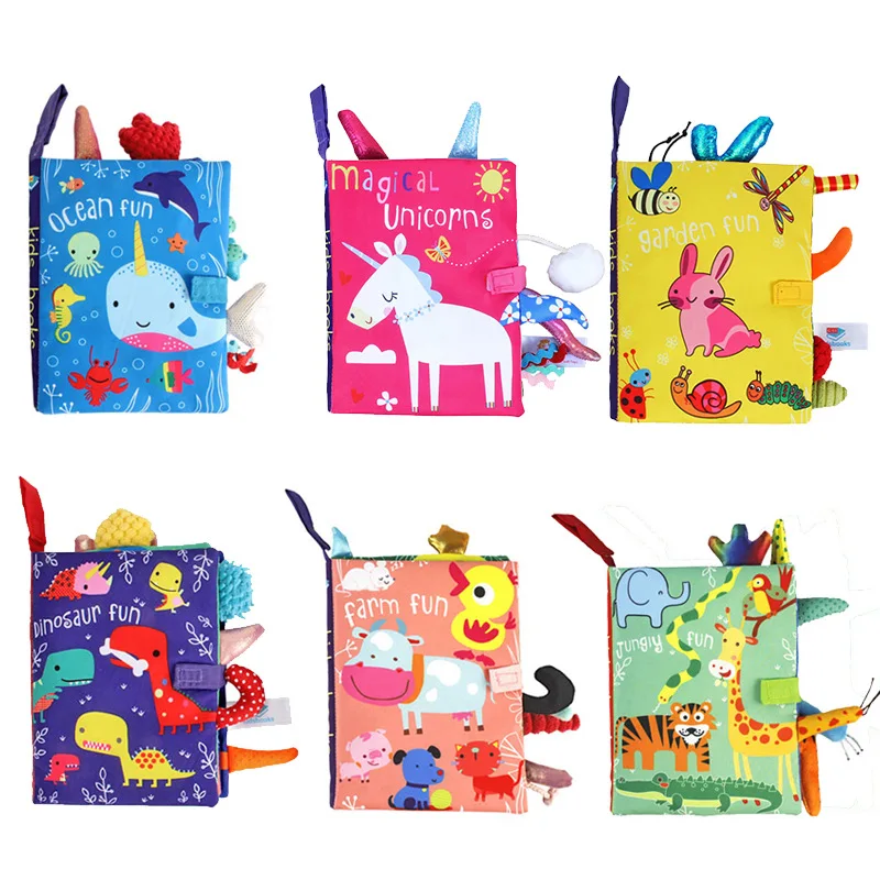 Libro de tela lavable con animalitos sonoros - Juguete educativo infantil