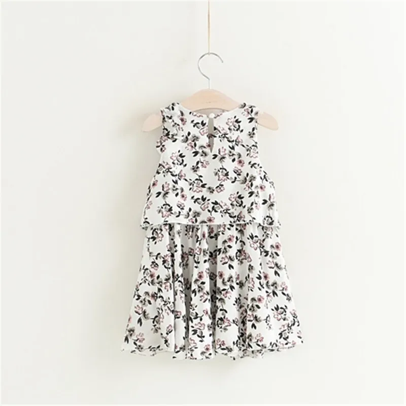 Lawadka-Vestidos estampados para niños de 2 a 6 años, sombrero de gasa sin mangas, vestido Floral de princesa para niñas, ropa de playa para niños, novedad de 2024 - imagen 2