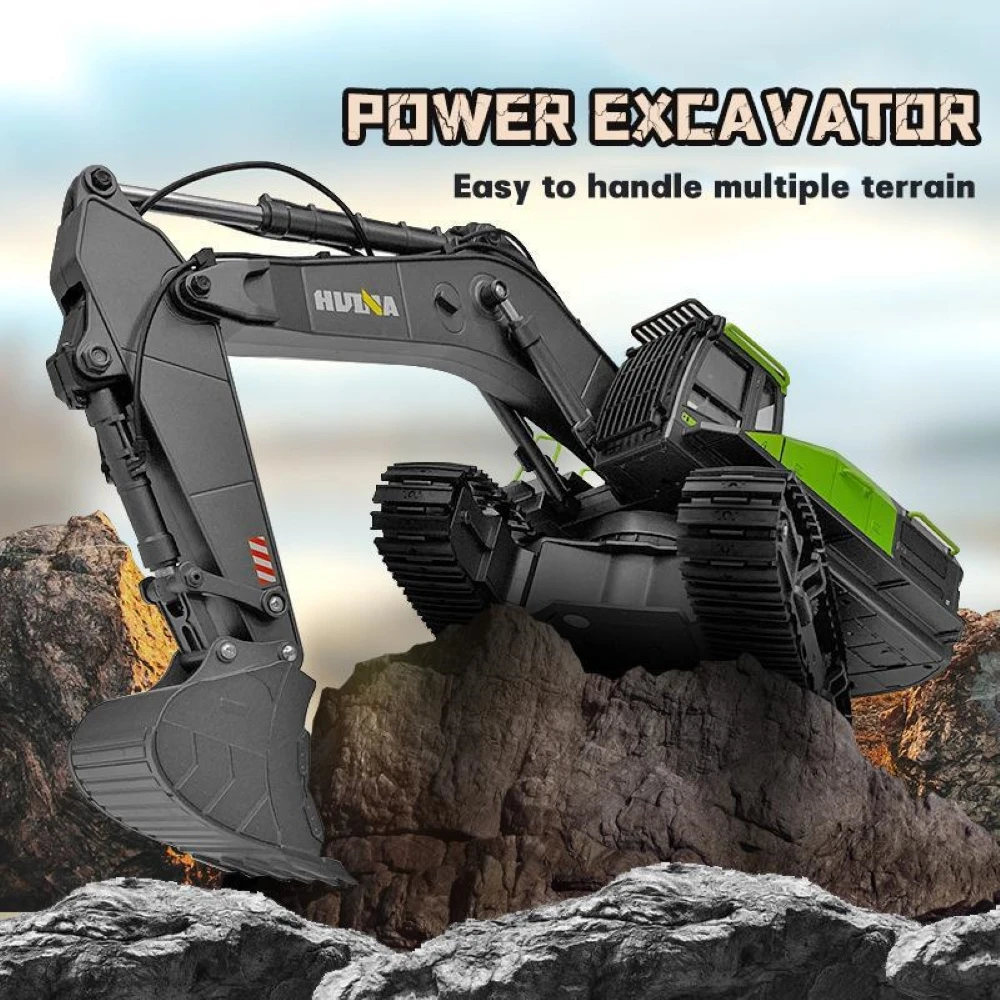 HUINA excavadora control remoto para niños – Juguete de ingeniería - imagen 4