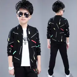Chaqueta tipo cárdigan y pantalón para niño – Estilo coreano casual