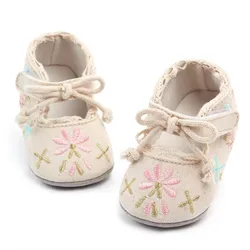 Zapatos de flores antideslizantes para bebé – Suela suave primeros pasos