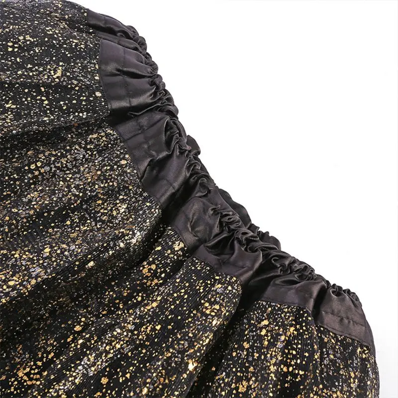 Falda tutú de Ballet para niñas pequeñas, tutú de tul de 3 capas, lentejuelas doradas brillantes, tutú esponjoso de princesa de malla, de 0 a 8 años - imagen 5