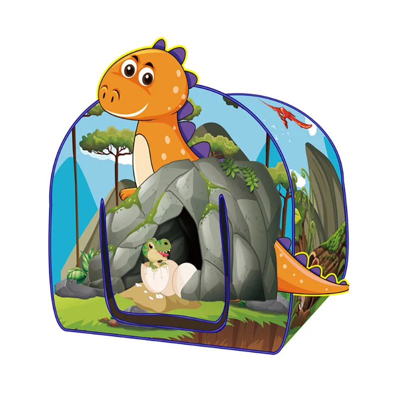 Tienda de juegos de dinosaurios para niños, Castillo de princesa, casa de juegos para niñas, interior y exterior, piscina de bolas - imagen 3
