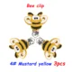 3pcs mustard yellow