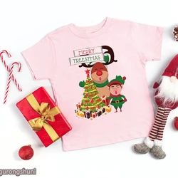 Camiseta de Navidad kawaii para bebé con unicornio y oso