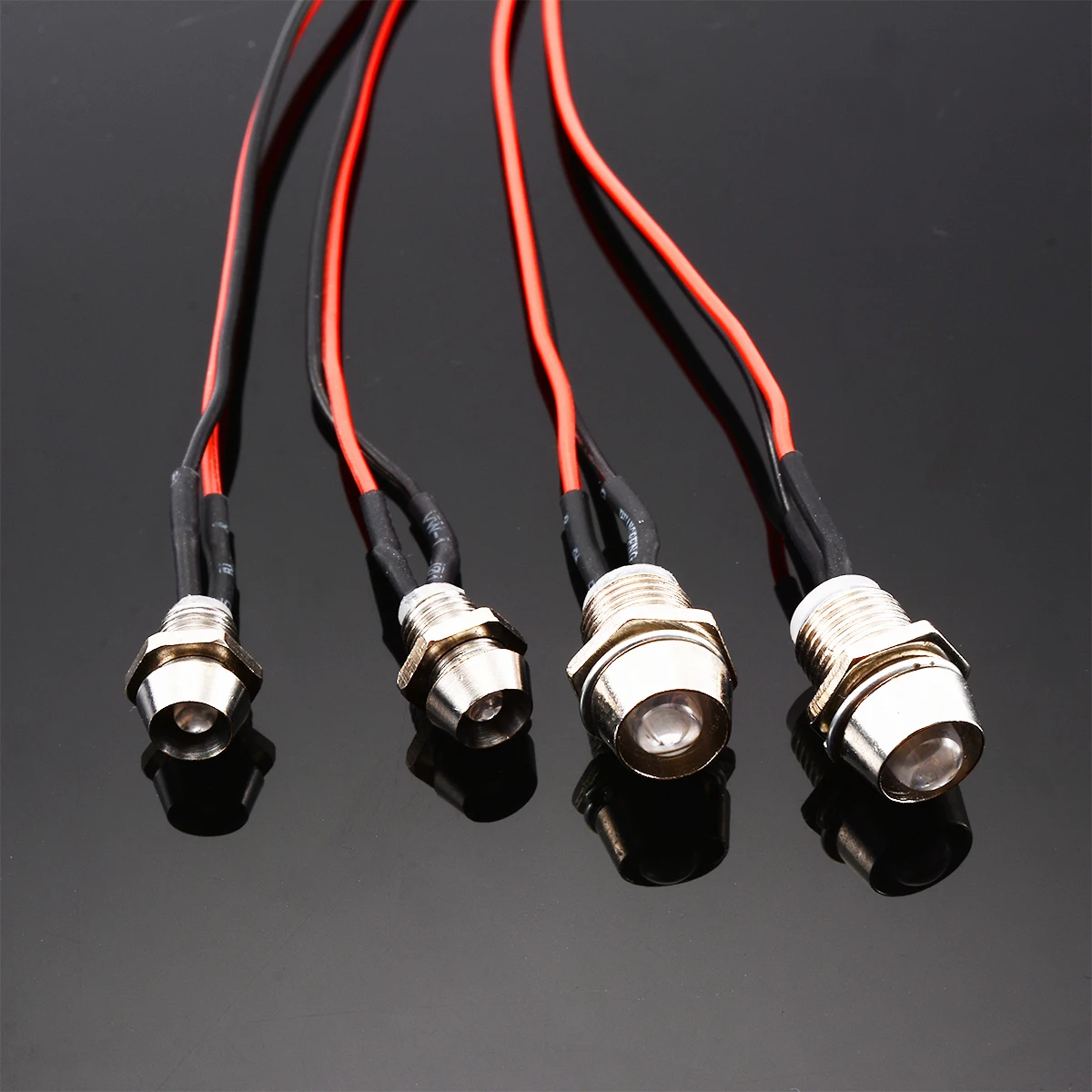 4Pcs RC Model Drift Car LED Night 5mm & 3mm Headlamps Headlights LED Light Remote Control Toys Accessories For RC Car