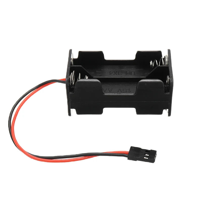 AA Size 2 Slot Power Battery Storage Case Box Holder For RC Car/Plane Models Receiver 4* AA Battery Case Box Compatible JR 3 Pin