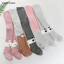 YWHUANSEN-medias de algodón con dibujos animados para niño y niña, pantimedias gruesas de invierno, con patrón de Panda y zorro, de 0 a 4 años