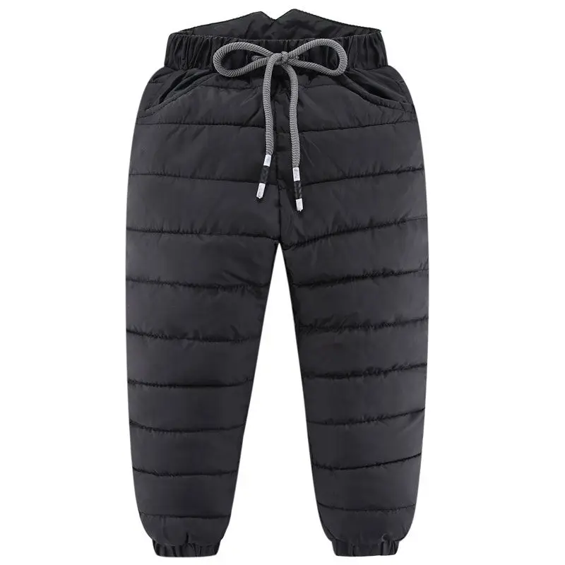 Pantalones de algodón de invierno para niños y niñas, pantalones de algodón ligeros, pantalones térmicos de cintura alta para otoño e invierno - imagen 5