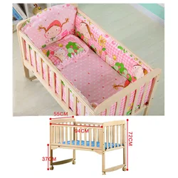 Cuna de madera con mosquitera para bebé – Acabado natural y seguro