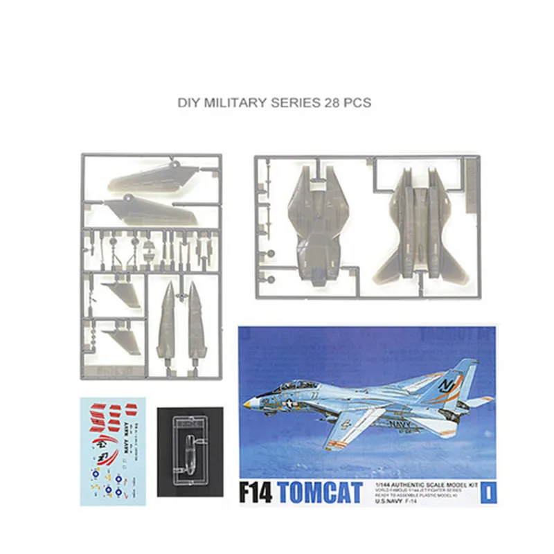 1:144 modelo de ensamblaje de combate F14 TOMCAT F15 EAGLE F/A18 HORNET figura de avión militar simulación modelo en miniatura de juguete - imagen 2