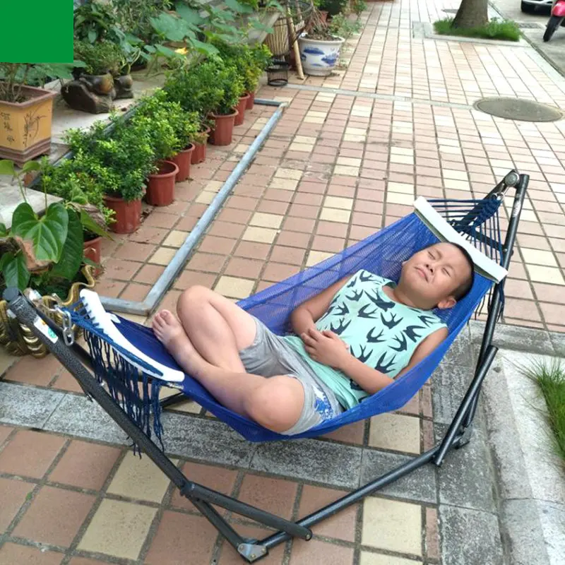 Hamaca con soporte plegable para niños, agitador para interiores y exteriores columpio, ahorro de espacio de 160 libras - imagen 3