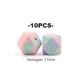 10pcs hexagon