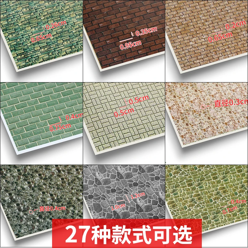 Mesa de arena DIY, material de construcción, modelo de piso o pared, póster para modelo de mini Casa, modelo de micro escena