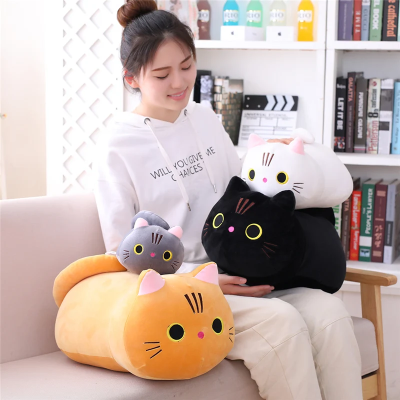 Cojín gato para niños – Peluche largo, suave y mullido para sofá - imagen 5