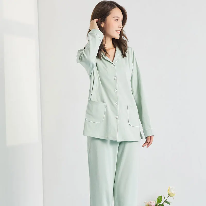 Camisón de maternidad de algodón para lactancia, ropa de dormir para amamantar, pijama de embarazo, Primavera - imagen 5