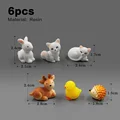 6pcs Rabbit Cat Fox