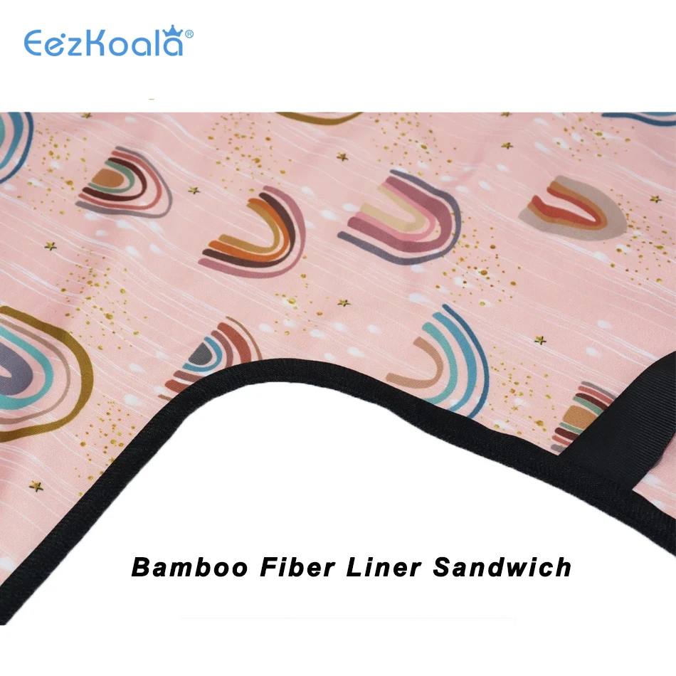 Eezkoala-alfombrillas para cambiar pañales de bebé, cubierta reutilizable, colchón, pañal para recién nacido, cambiador impermeable, tapete de juego Flool - imagen 5