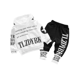 Conjunto infantil sudadera con capucha y pants de algodón para niños