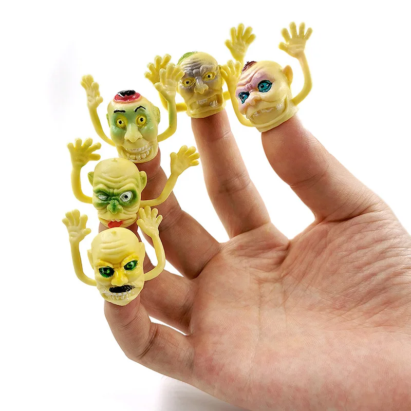 Figuras de dedo de fantasma de Halloween, modelo de descompresión, decoración del hogar artesanal, accesorios de decoración de jardín de hadas en miniatura modernos, 6 uds. - imagen 4