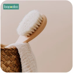 Peine de cabra natural para bebé – Mango de madera