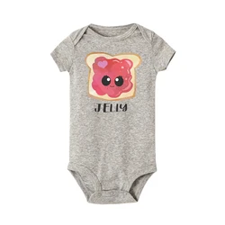 Pelele verano mantequilla maní mermelada unisex bebé amigos divertido