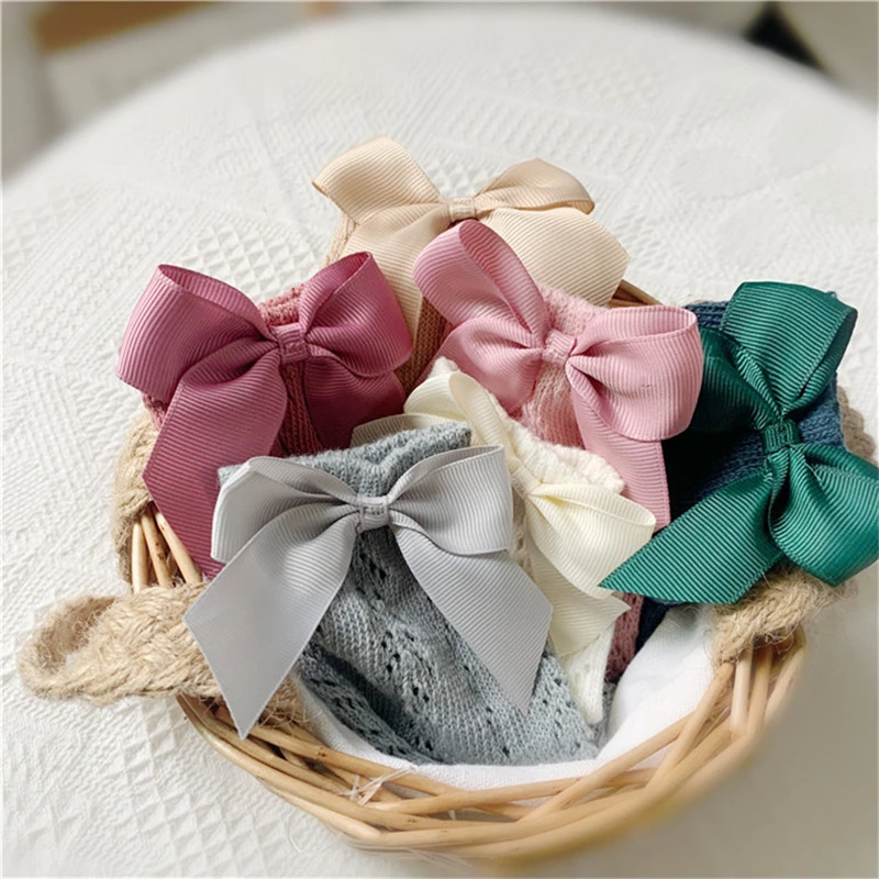 Calcetines de verano para niños y niñas de 1 a 8 años, calcetín de tubo largo con lazo hasta la rodilla, calado de princesa española - imagen 2