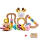 5pc Giraffe Rattle