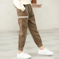 Pantalones de pana para niña – Cálidos con bolsillo invernal