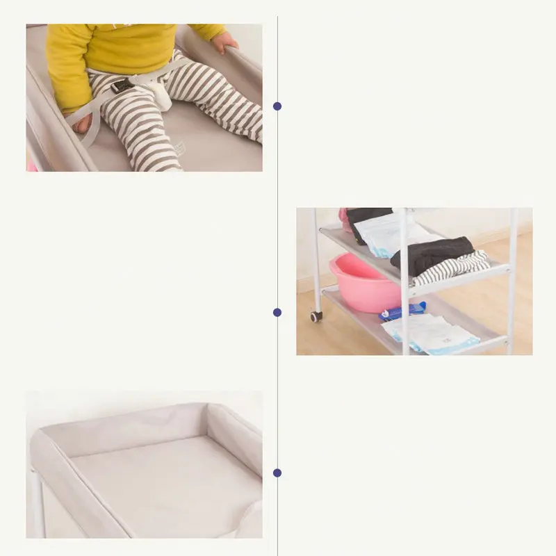 Cambiador multifuncional para bebé con almohadilla, estación de cama para el cuidado de pañales para recién nacidos para uso doméstico - imagen 5