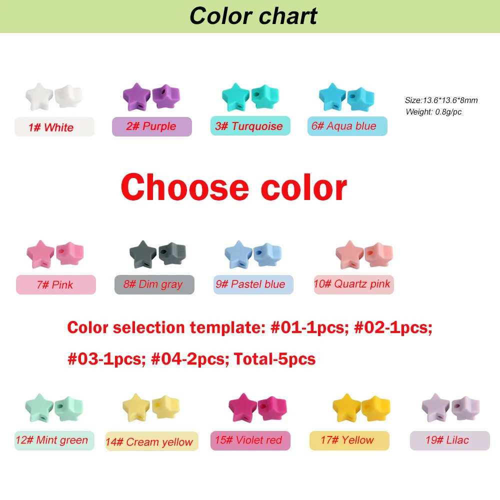 50pcs Star Choose