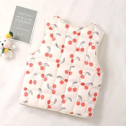 Chaleco infantil estampado sin mangas - Abrigo de invierno