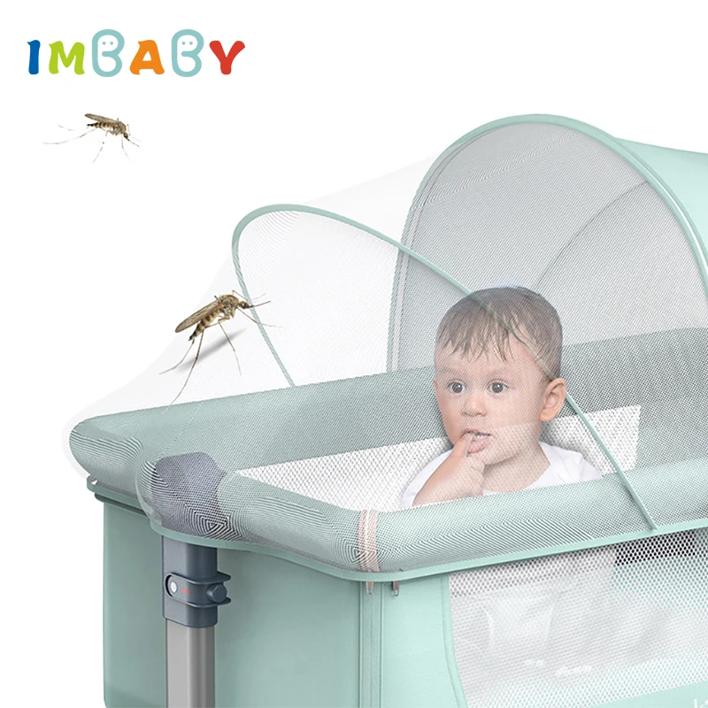 IMBABY Cuna plegable portátil para bebé recién nacido ajustable - imagen 3