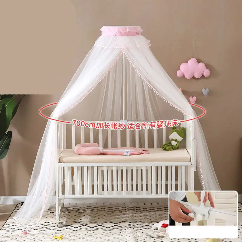 Mosquitera ajustable para cuna de bebé y niño con soporte, redes de tienda de campaña de estilo moderno de princesa para decoración de cama de niños, habitacion B