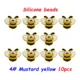 10pcs mustard yellow