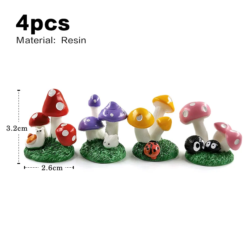 4pcs Mushroom