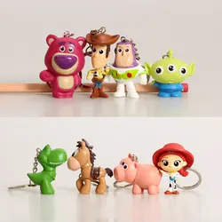 Llavero de figuras de Toy Story 4, Woody, Buzz Lightyear, Jessie, Alien, muñeco en PVC, regalo para niños