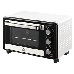 HOMCOM Horno Sobremesa de Convección 16L 1400W con 3 Modos de Calor Temperatura hasta 230 ℃ Temporizador 60 Minutos Bandeja de Horneado y Rejilla 44x32x28,1 cm