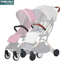 Tianrui accesorios para cochecito de bebé: ruedas, barra seguridad y manija piel