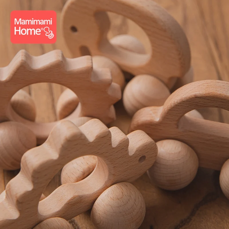 Mordedor Montessori de madera de haya ecológico para bebé - imagen 2