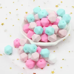 Collar de dentición silicona Cute-Idea – Perlas hexagonales bebé