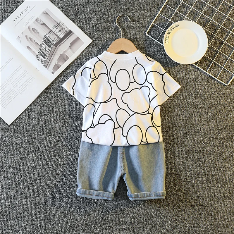 Conjunto verano niña camiseta dibujos animados pantalón corto - imagen 5