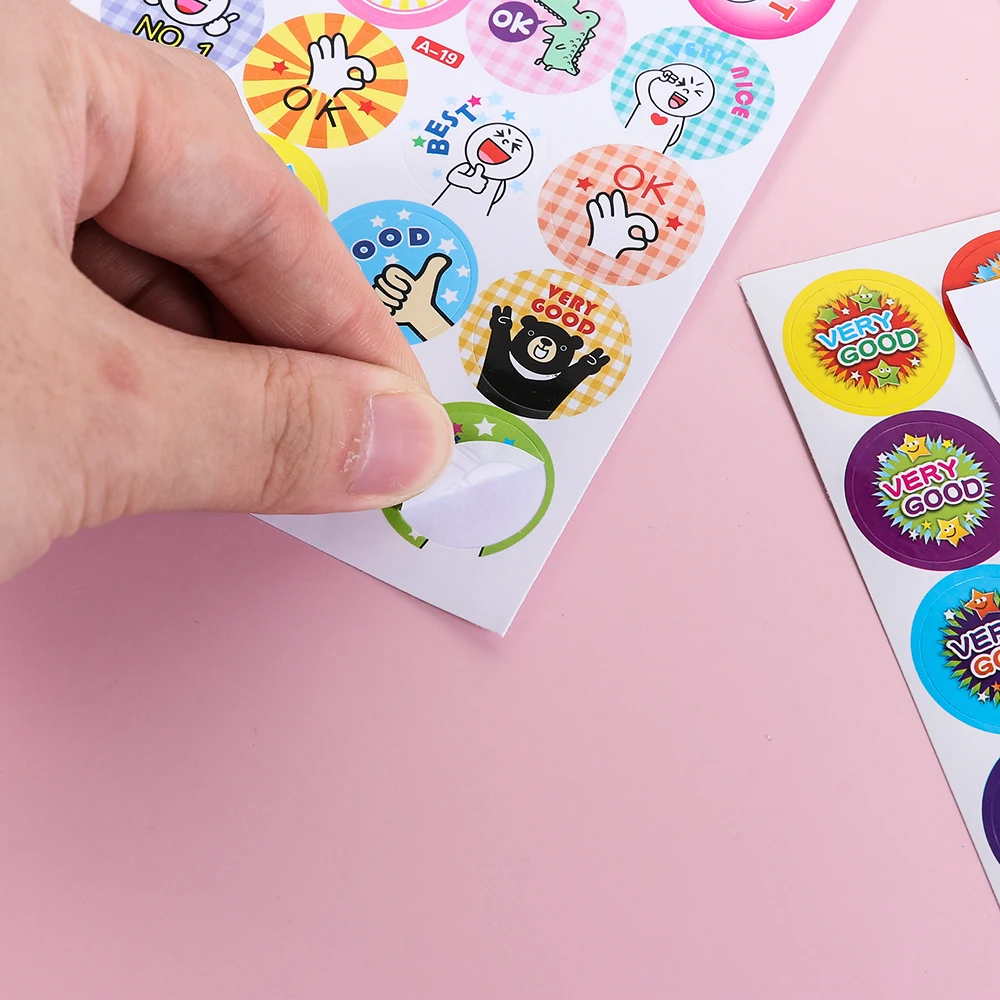 Pegatinas de recompensa de dibujos animados de estrellas para niños, pegatinas motivadoras para profesores de escuela y estudiantes, juguetes clásicos, etiqueta adhesiva de palabras, 240 piezas - imagen 2