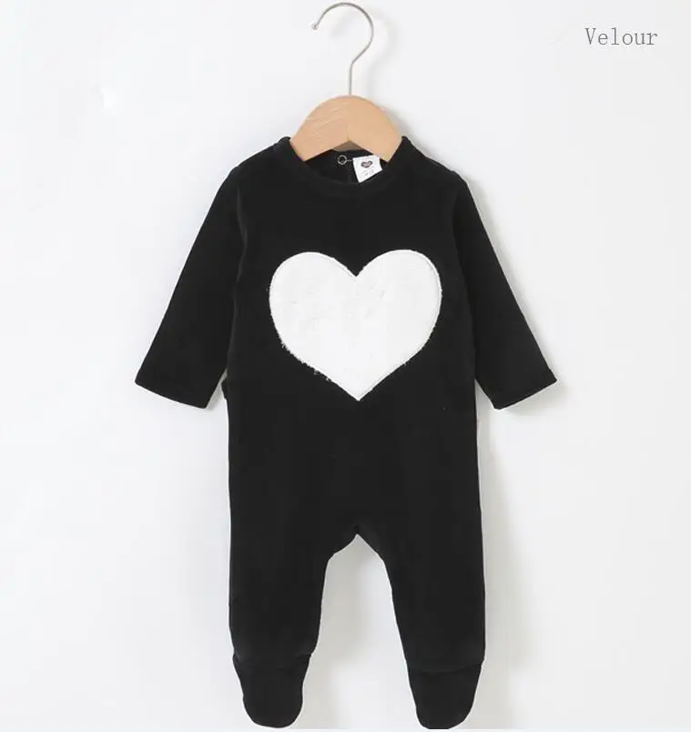 Velour black heart