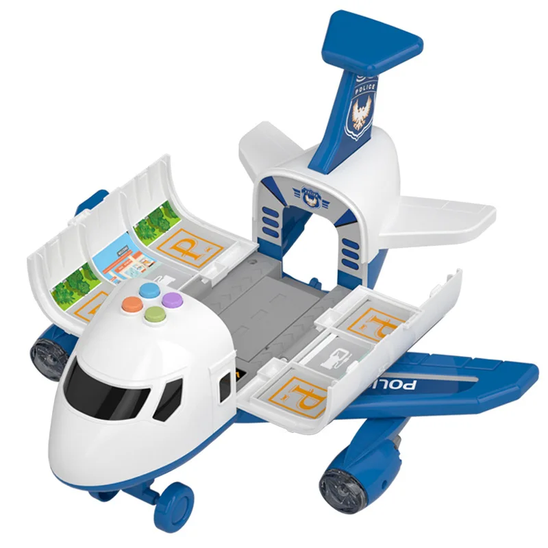 QWZ Avión de Juguete con Inercia, Luces y Música – Simulador Pista - imagen 3