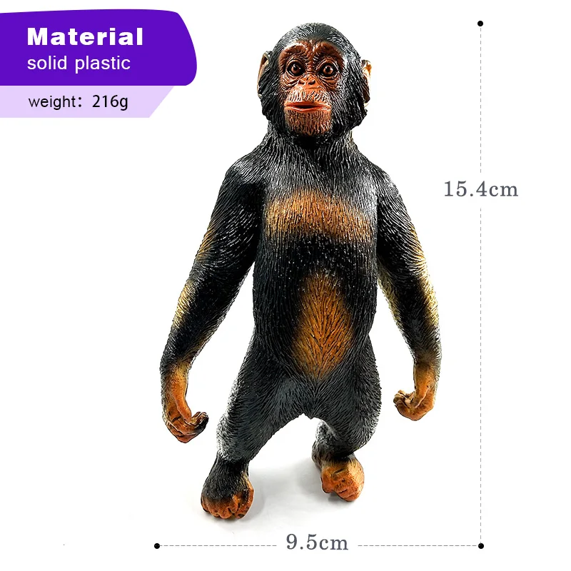 Artificial Big Chimpanzee Gorilla Animal Model Bonsai Figurine Home Decor Miniature Fairy Garden Decoration Accessories Modern - imagen 5