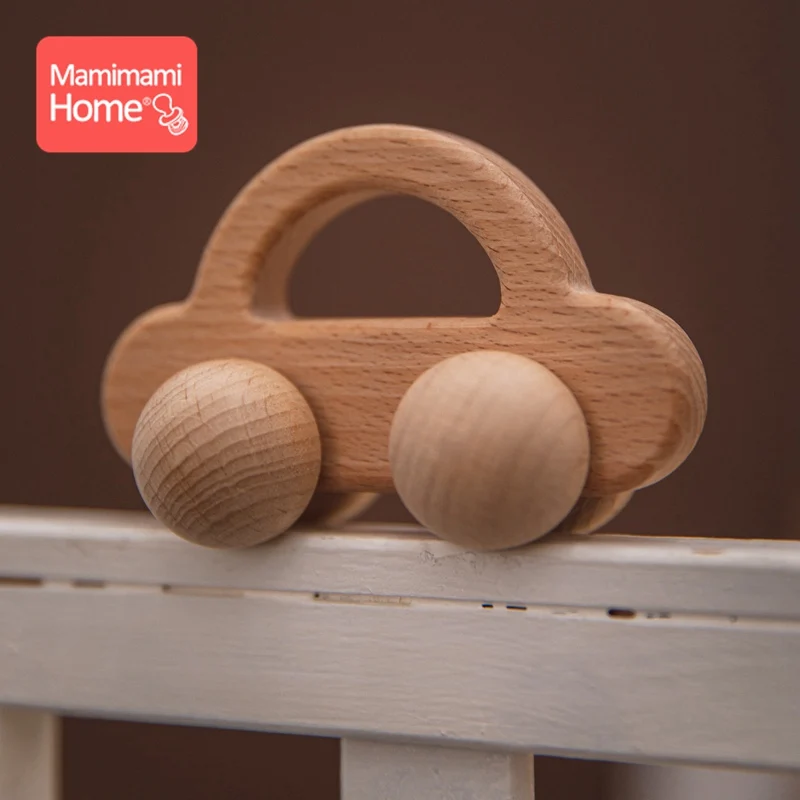 Mordedor Montessori de madera de haya ecológico para bebé - imagen 4
