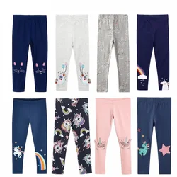 Leggings de algodón suaves con estampado divertido para niña